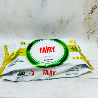 Вологі серветки для очищення Fairy з ароматом лимона 100 штук