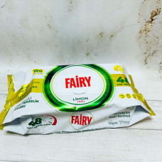 Вологі серветки для очищення Fairy з ароматом лимона 100 штук