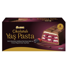Шоколадний Торт Ülker Çikolatalı Yaş Pasta Red Velvet Червоний Оксамит із Лісовими ягодами 395 гр