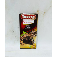 Шоколад чорний без цукру Torras з кавою Negro Cafe Dark & Coffee 75 гр