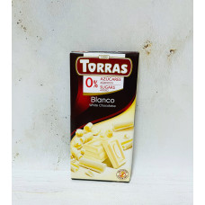 Шоколад білий без цукру і глютену Torras Blanco 75 гр