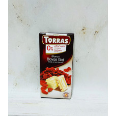 Шоколад білий Torras Blanco Bayas Goji з ягодами годжі 75 гр