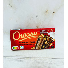 Шоколад Choceur Almendras Enteras з цільним мигдалем 200 гр